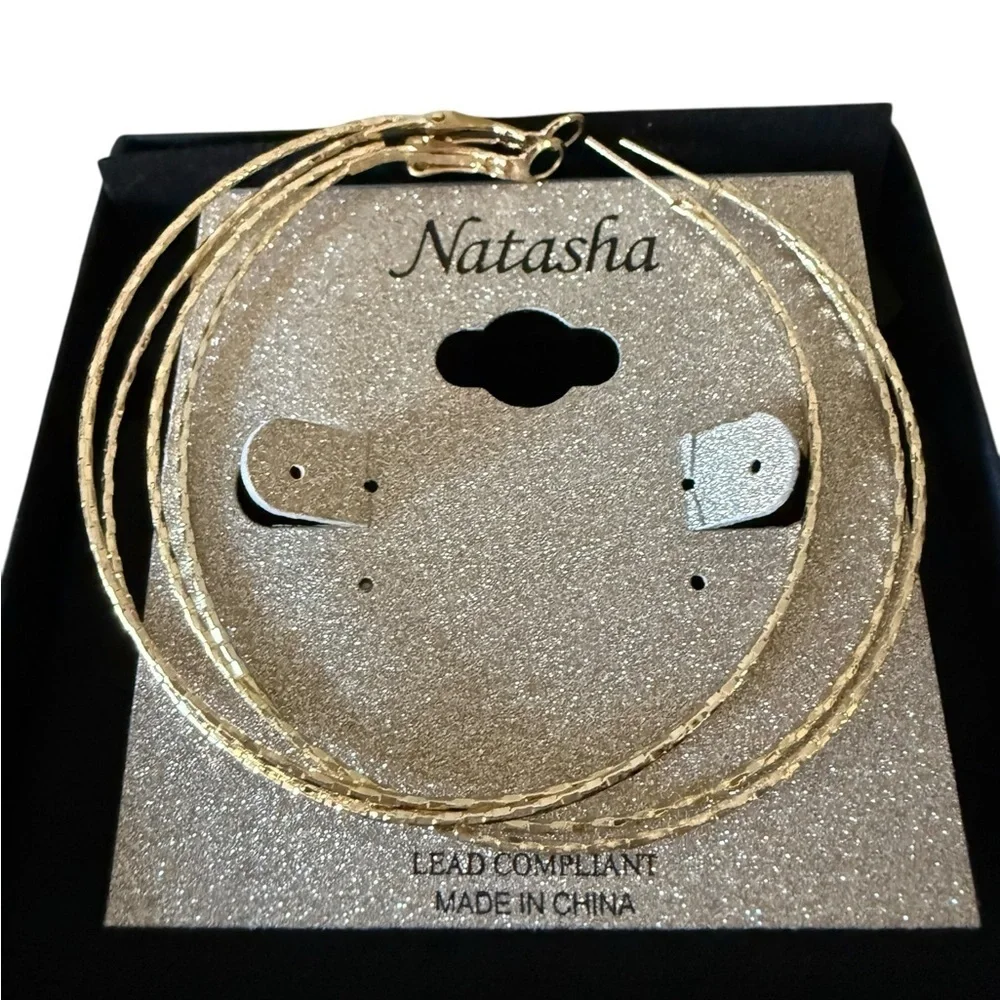 Natasha Couture double hoop